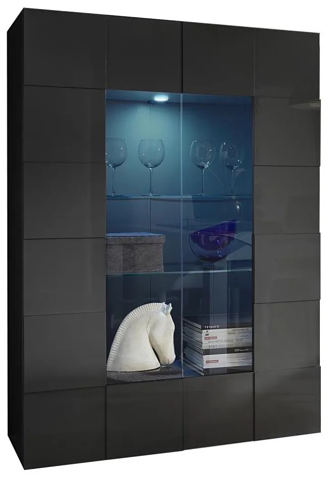 Vitrína SERIAN antracitová