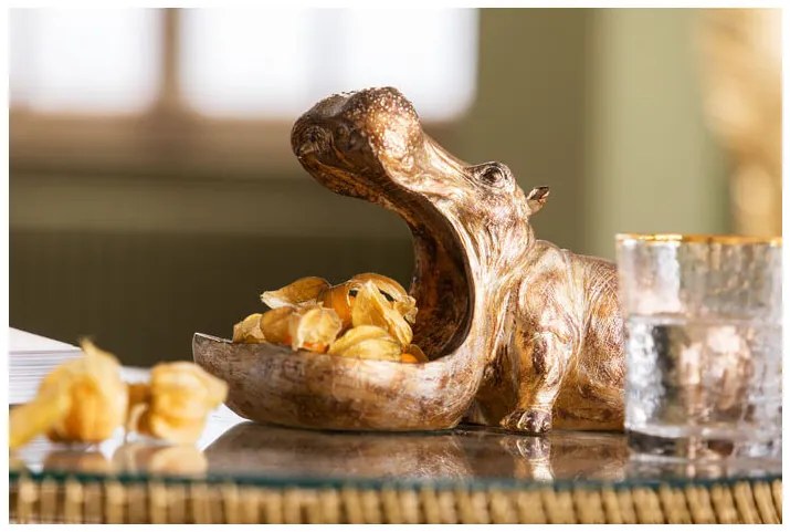 Hungry Hippo dekorácia zlatá