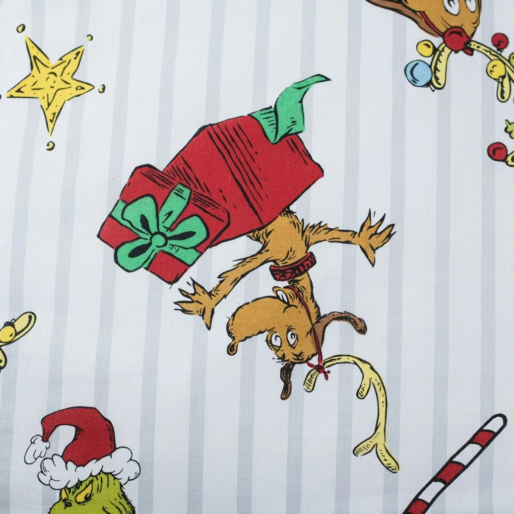 Jerry Fabrics Vianočné bavlnené obliečky 140x200 + 70x90 cm - Grinch "Grinchmas"