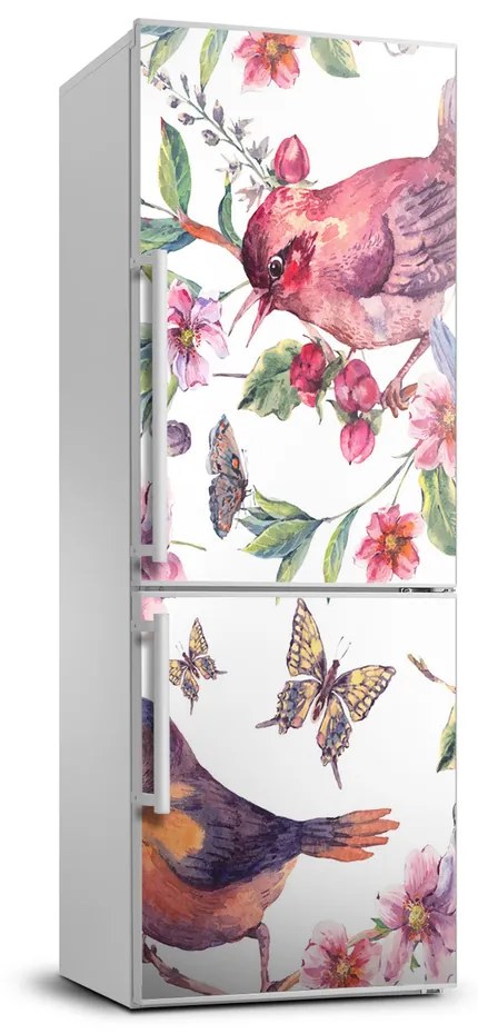 Nálepka fototapeta chladnička Motýľ kvety FridgeStick-70x190-f-119637489