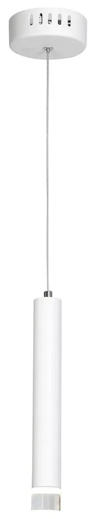 Závesné svietidlo Alba, 1x biele kovové tienidlo, w