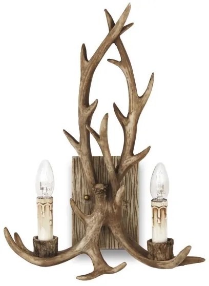 Ideal Lux - Nástenné svietidlo CHALET 2xE14/40W/230V parožie