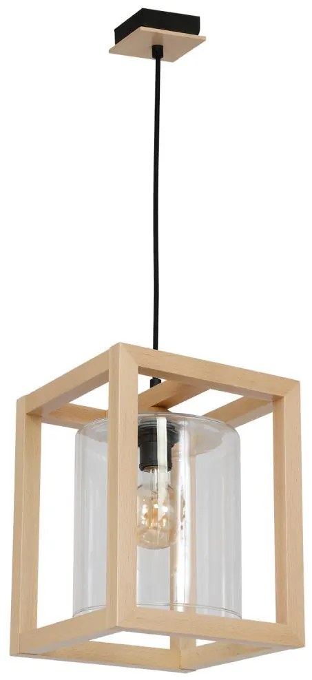 Luster na lanku LEGNO 1xE27/60W/230V