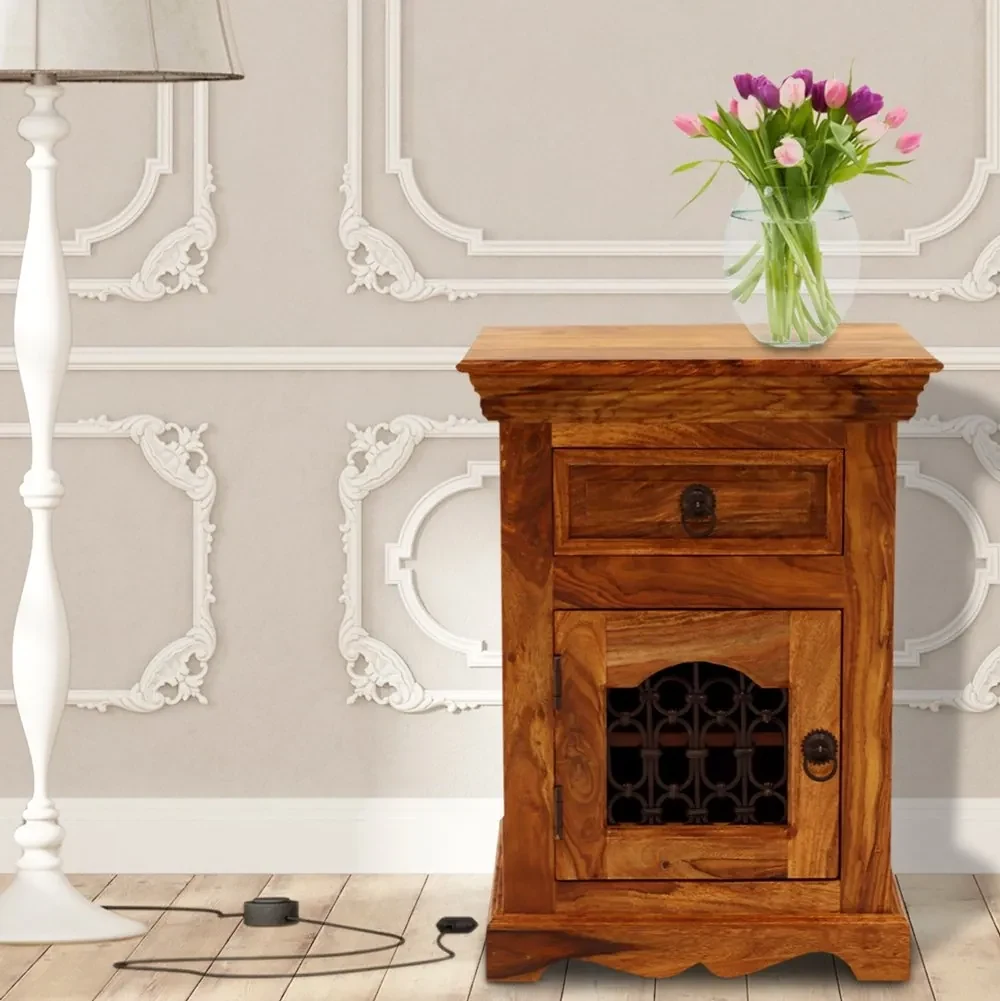 furniture-nabytek.cz - Nočný stolík z masívu z dreva palisander 45x60x40