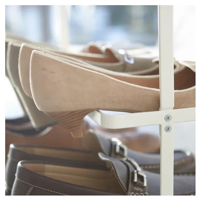 Biely kovový stojan na topánky Tower – YAMAZAKI