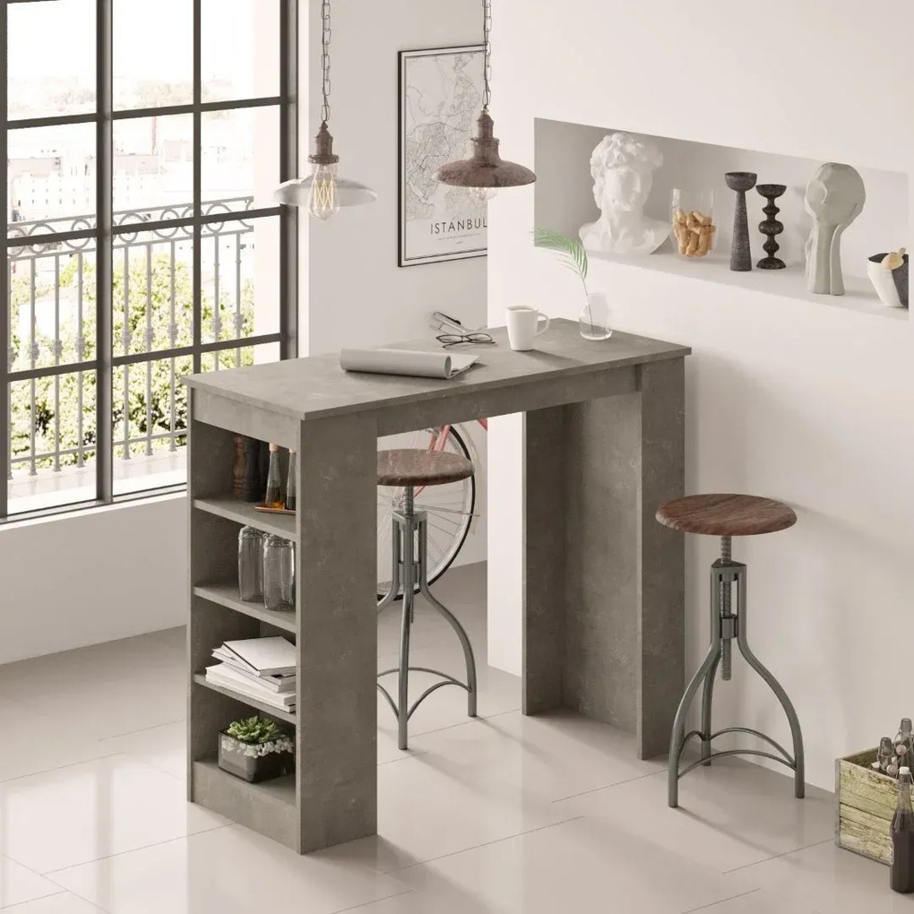 Barový stôl Houseland Masasi retro sivá/betón