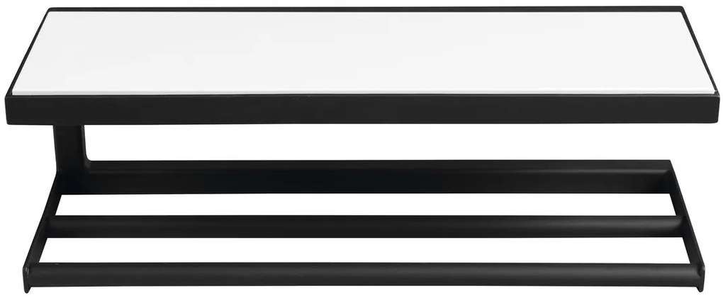 Sapho Sapho, SKA Nástenná polica, čierna mat 450x140x160mm s bielou MDF policou, SKA401
