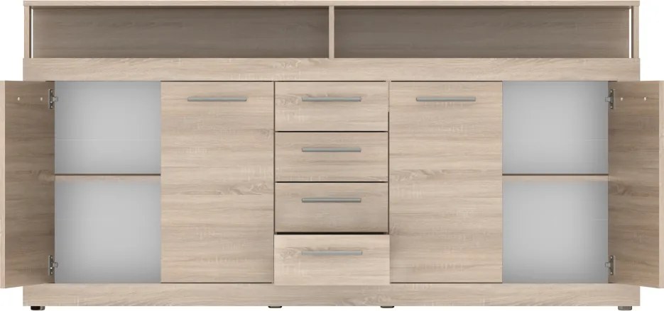 Komoda Luna 190 cm dub Sonoma