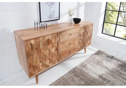 Komoda 38420 145cm Drevo Acacia Retro  - Komfort-nábytok