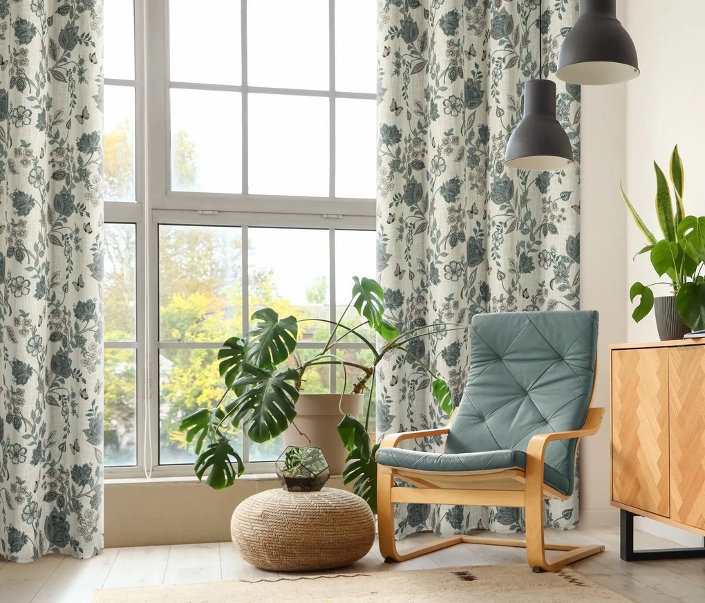 ZÁVES NA KRÚŽKOCH TALI 140X250 CM VZOROVANÁ