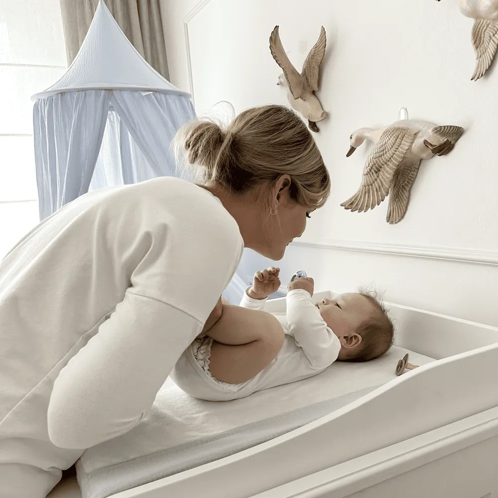 Baldachýn z organickej bavlny modrá 50cm