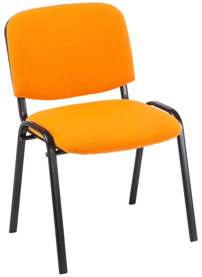 4x Stohovateľná konferenčná stolička Ken látka - Oranžová