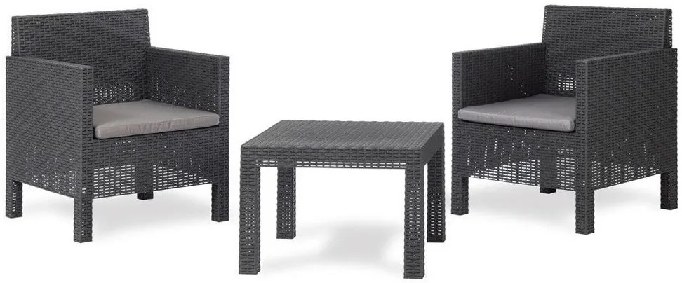 PENELOPE 2 SEATER záhradný plastový set - grafit