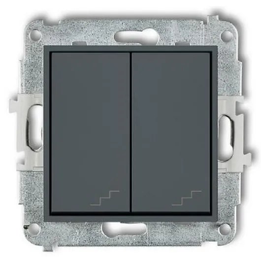 28MWP-33 Schodiskový vypínač dvojitý grafit