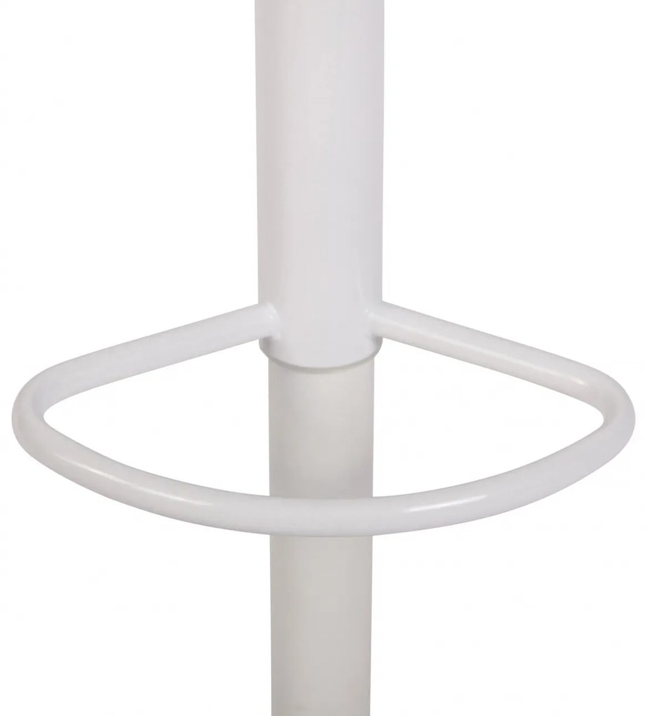 Barová stolička Dyn V2 - látka, biela podnož - Hnedá