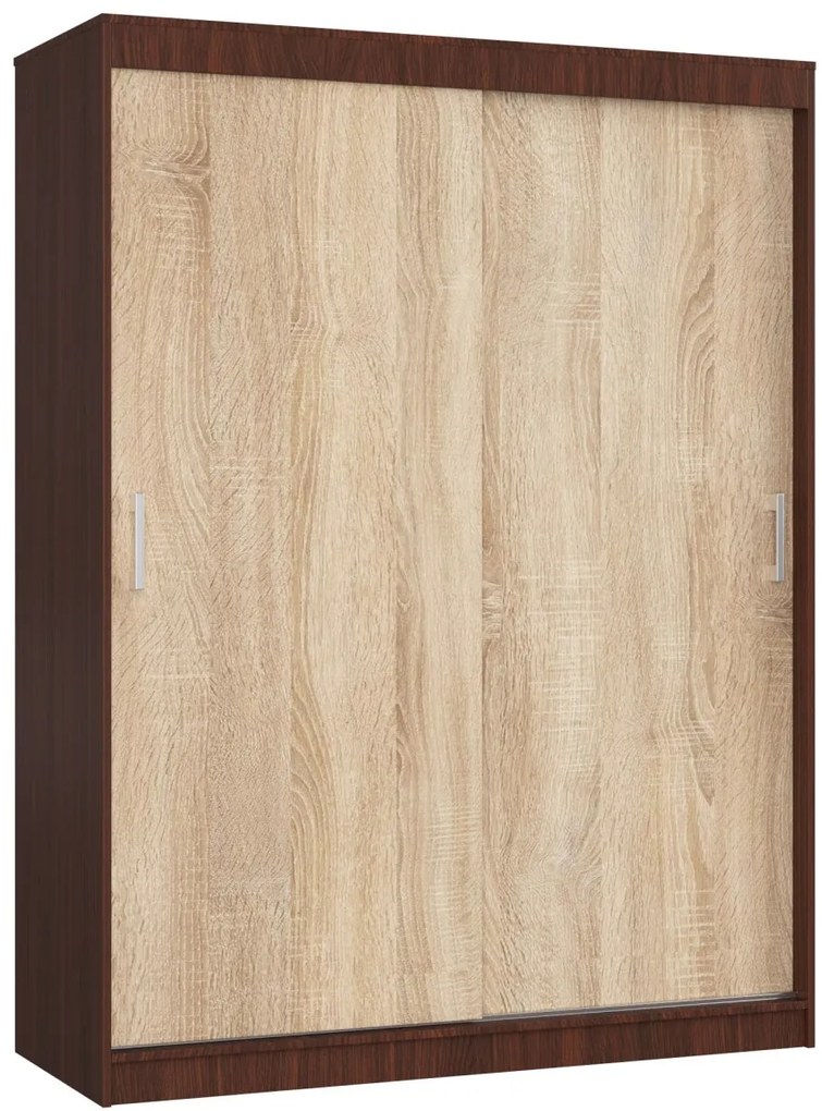 Šatní skříň CLP Mono 150 cm wenge/dub sonoma