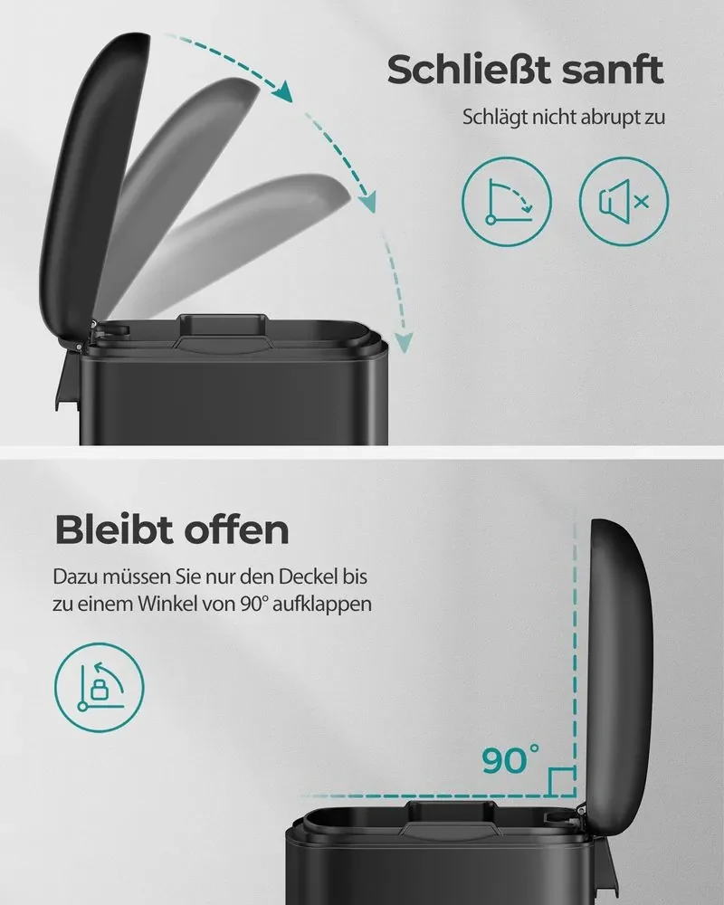 Odpadkový kôš 30 l SONGMICS LTB01BK
