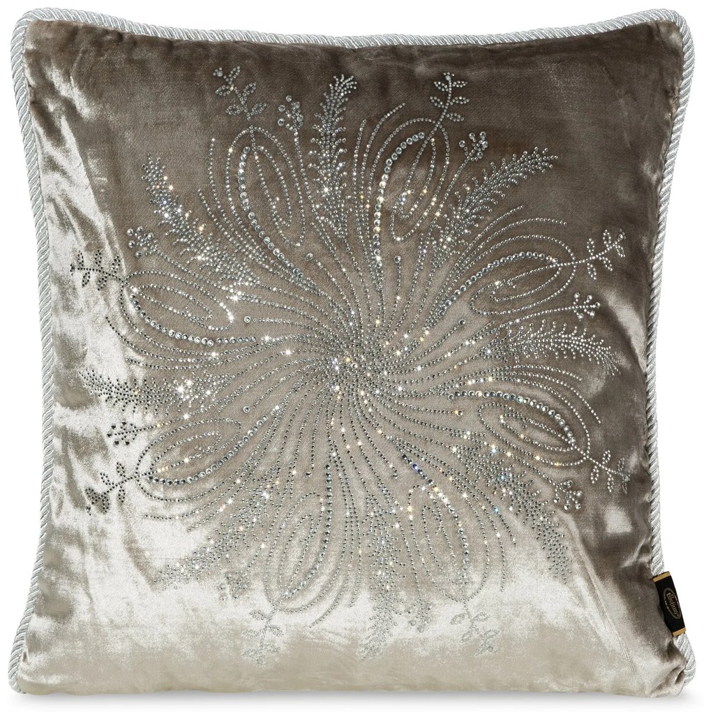 DEKORAČNÁ OBLIEČKA NA VANKÚŠ ROYAL7 45X45 CM TMAVOBÉŽOVÁ