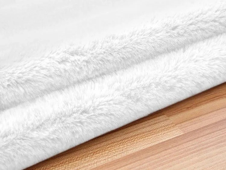 Biely okrúhly koberec Rabbit Rozmer: 80 cm
