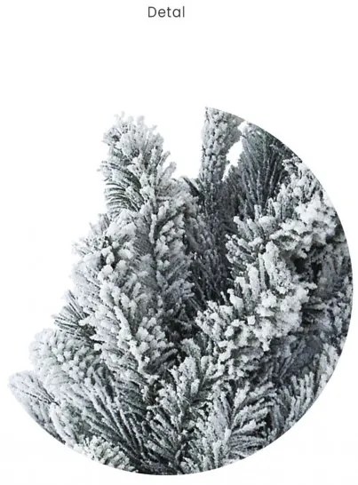 Zasnežený veniec Nevada z 3D vetvičkami 80cm
