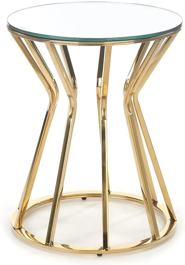 Konferenčný stolík Afina S zrkadlo/zlatá