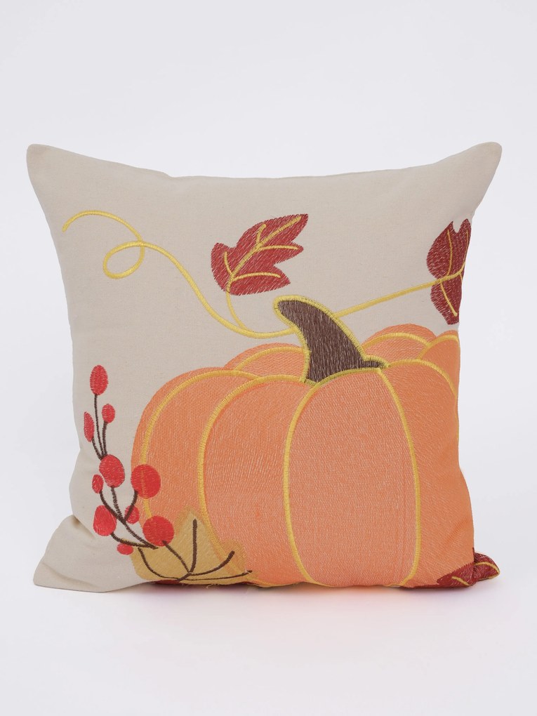 Jesenná obliečka na vankúš 45 x 45 cm - Tekvica 02