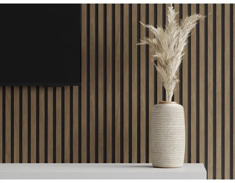 Mexen Lam-B, akustické stenové lamely 275 × 30 cm, HDF doska 4 mm, technická dyha, orech kakaový, S100-275307-3015-018