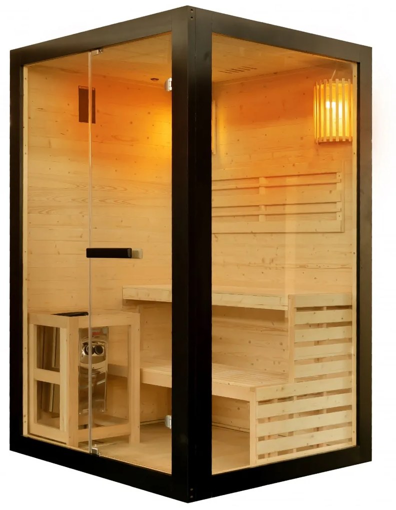 Sauna PANORAMA BLACK pre 2 osoby (Skladom posledný kus u dodávateľa, najbližšie naskladnenie cca v druhej polovici 4/2025)