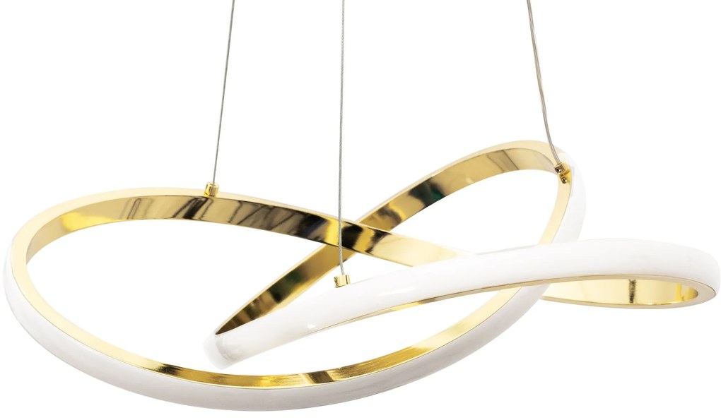 Toolight - Moderné LED kruhové závesné stropné svietidlo + diaľkové ovládanie APP390-CP, zlatá, OSW-06906