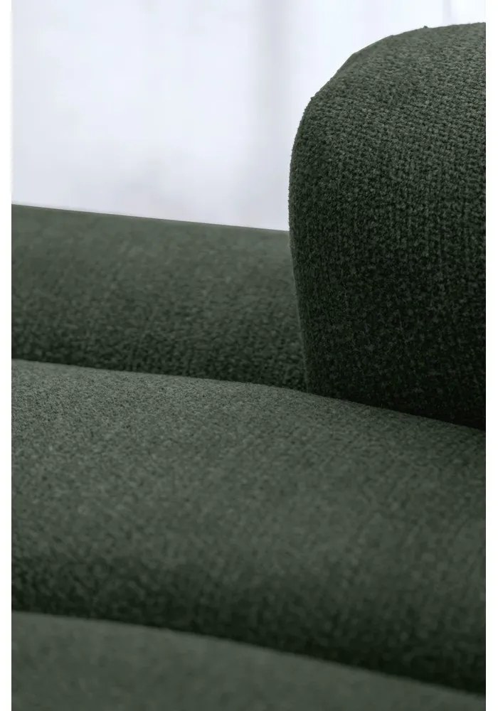 Tmavozelená rohová pohovka (ľavý roh/s leňoškou) Shell – Miuform
