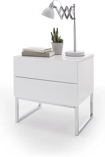 Nočný stolík ROCKY biely
