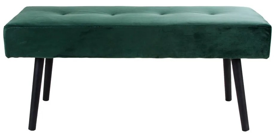 Zelená Zamatová lavica Skiby 35 × 100 × 44 cm HOUSE NORDIC