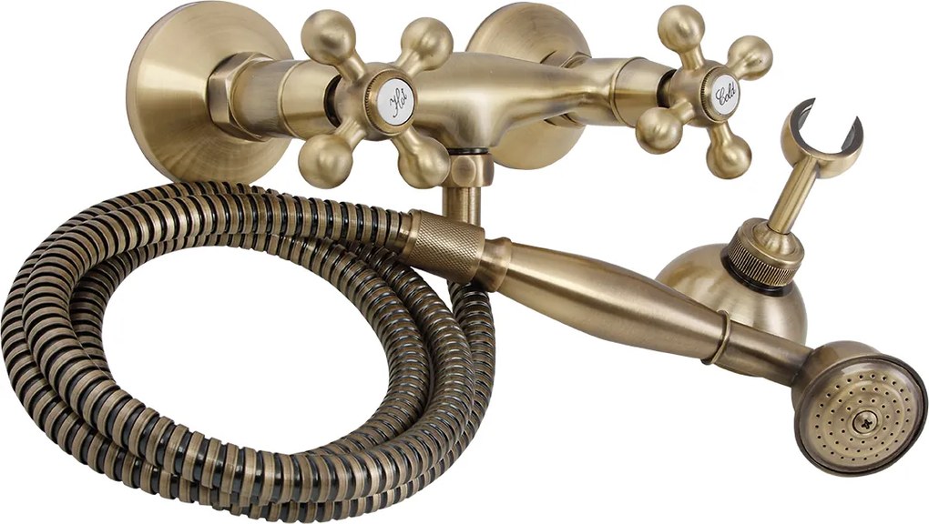 Kuchinox Sprchová batéria Stilo so sprchovým setom - BKI_541D, mosadz antique