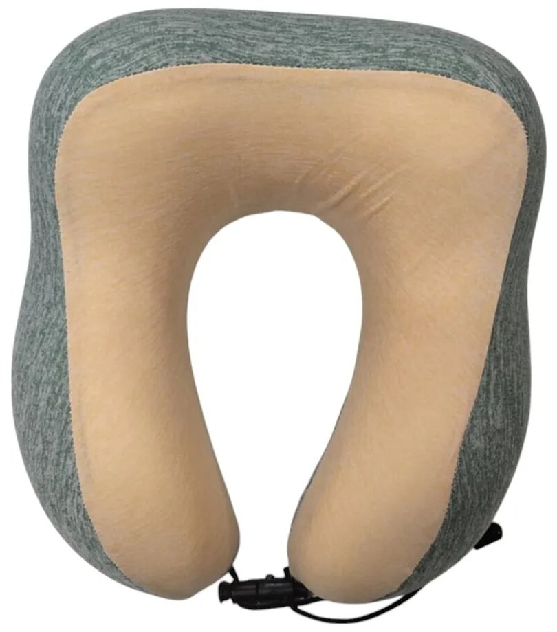 Cestovný vankúš na krk z pamäťovej peny REDOX GREEN and SKIN 30x6 cm