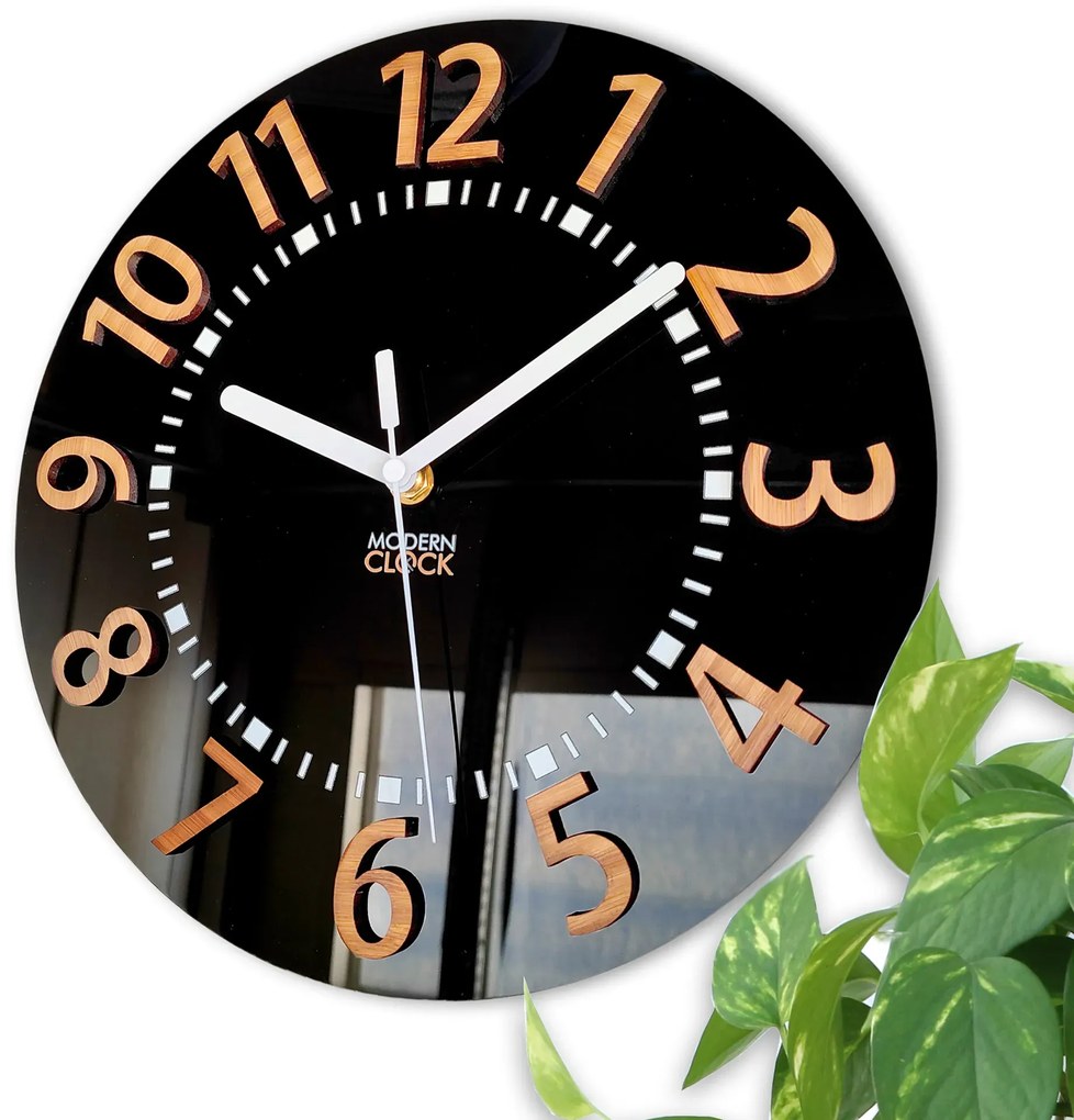 Nástěnné hodiny Eros 28 cm černé