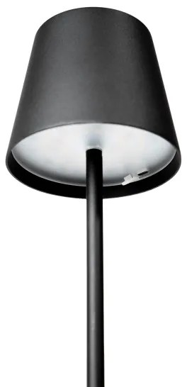LED RGBW stmievateľná vonkajšia lampa LED/1,5W/4000 mAh 3000K IP44 čierna
