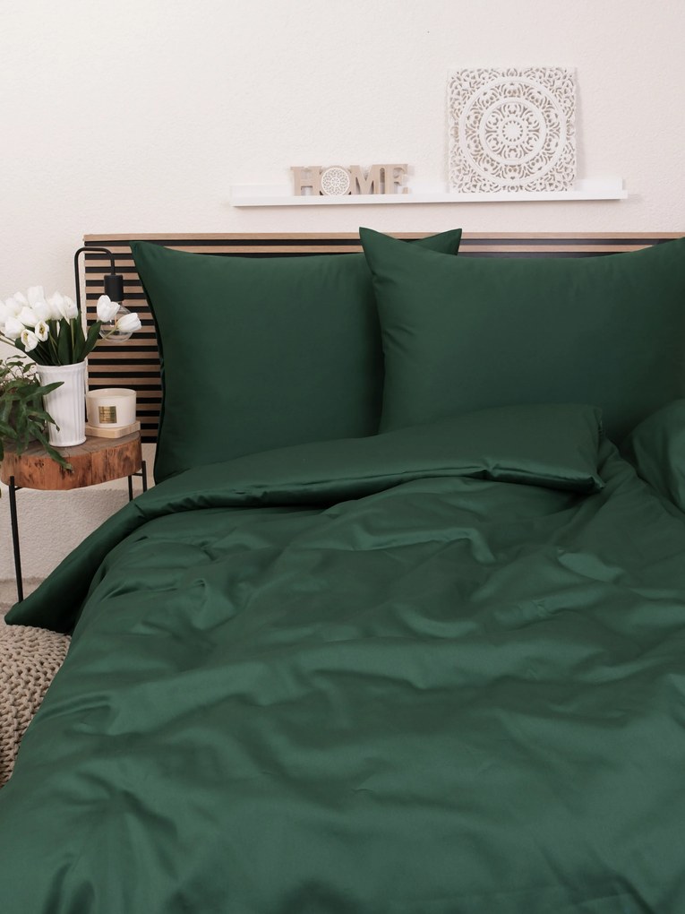 Predĺžené saténové obliečky - Diana tmavo zelené