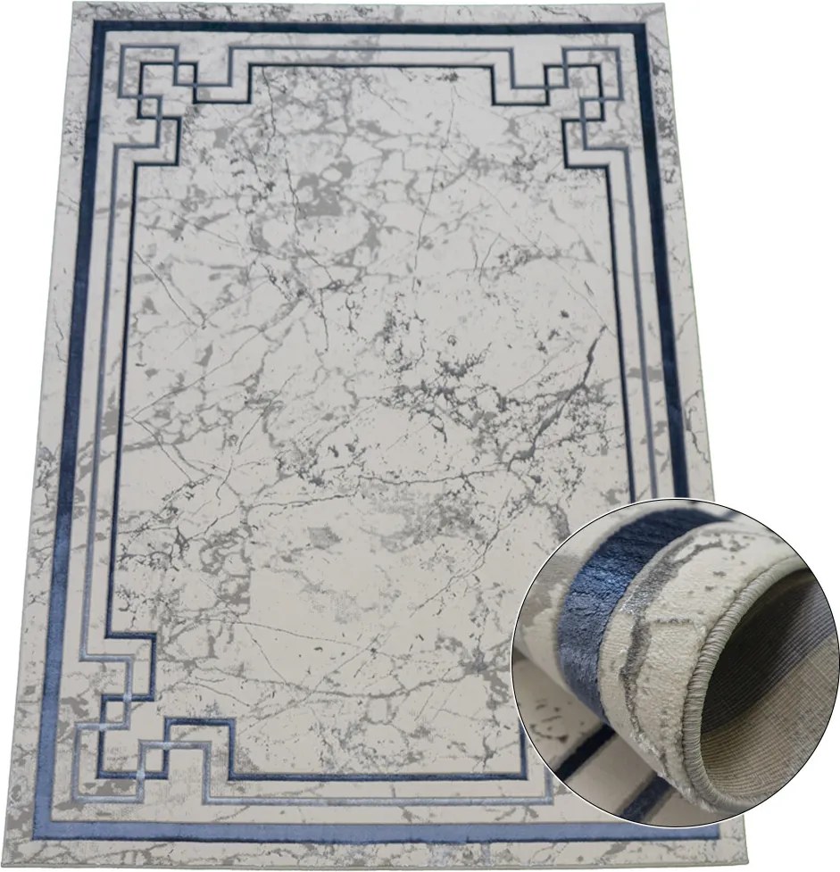 Koberec Allianz 6309 NAVY – námornícka modrá, obdĺžnikový Rozmer: 140x190 cm