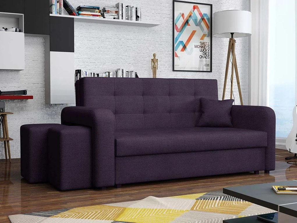 Pohovka s taburetkami Clivia Home III, Taburetka: ľavá strana, Dostupné poťahy: Enjoy 12