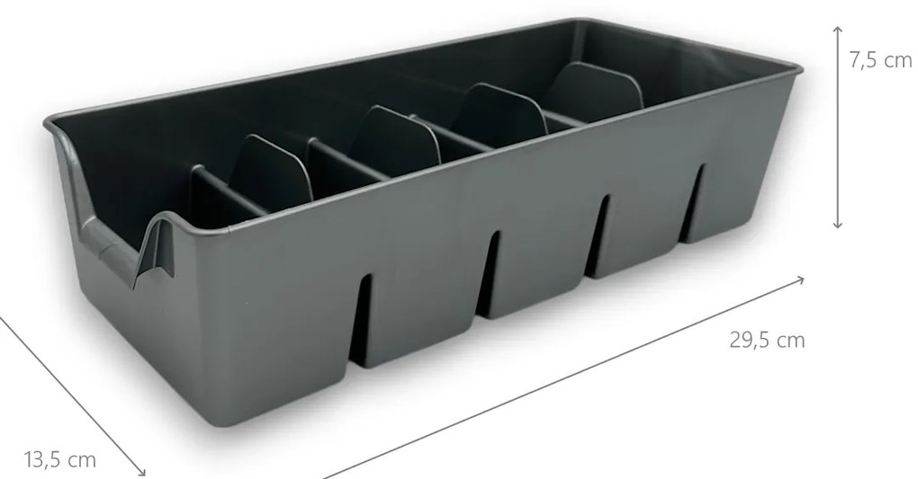 FLORENTYNA Organizér na korenie vo vrecúškach, zásobník, BEN5 - sivá, 30x14x8