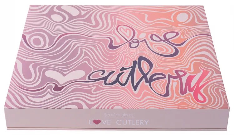 Sola - Darčekový set so srdiečkom 6 ks ružovo-zlatý — Love Cutlery (116445)