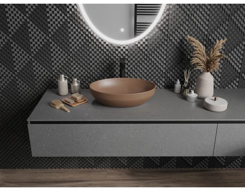 Mexen Cornelia, umývadlo na dosku 50 x 36 cm, hnedá matná, 21885068