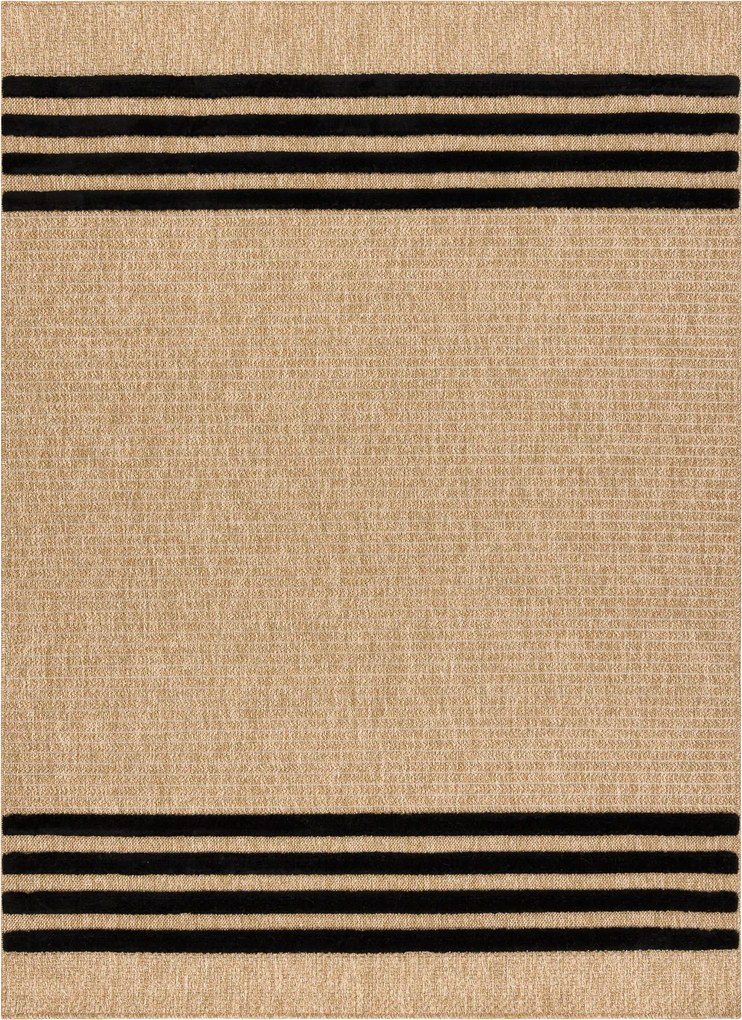 Dywany Łuszczów, Kusový koberec Spark 0689 beige/black, 120x170, béžová, chodba / predsieň