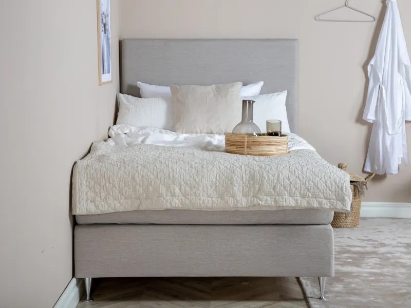 Tallberg 120 boxspring posteľ béžová čelo Alvik