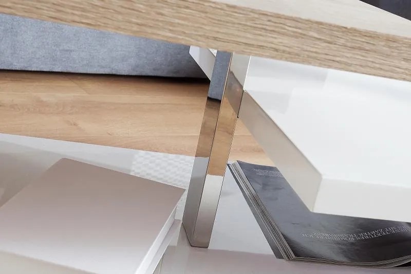 Konferenčný stolík Concept 100cm biela + dub