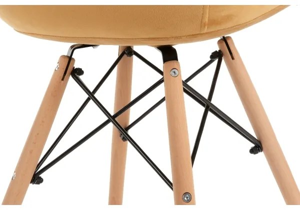 SADA 2x Jedálenská stolička NEREA 80x60,5 cm žltá/buk