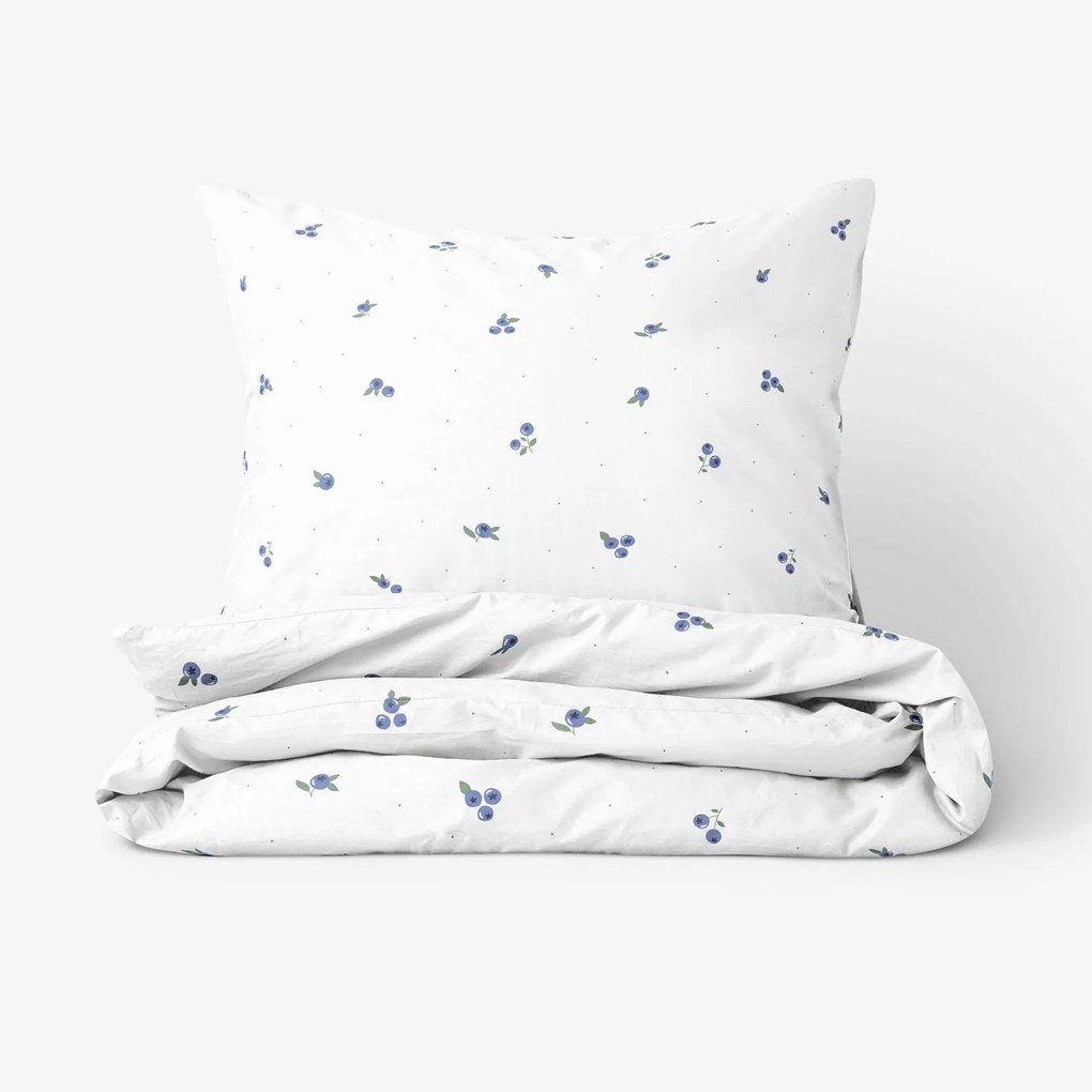 Goldea bavlnené posteľné obliečky - čučoriedky 140 x 200 a 70 x 90 cm