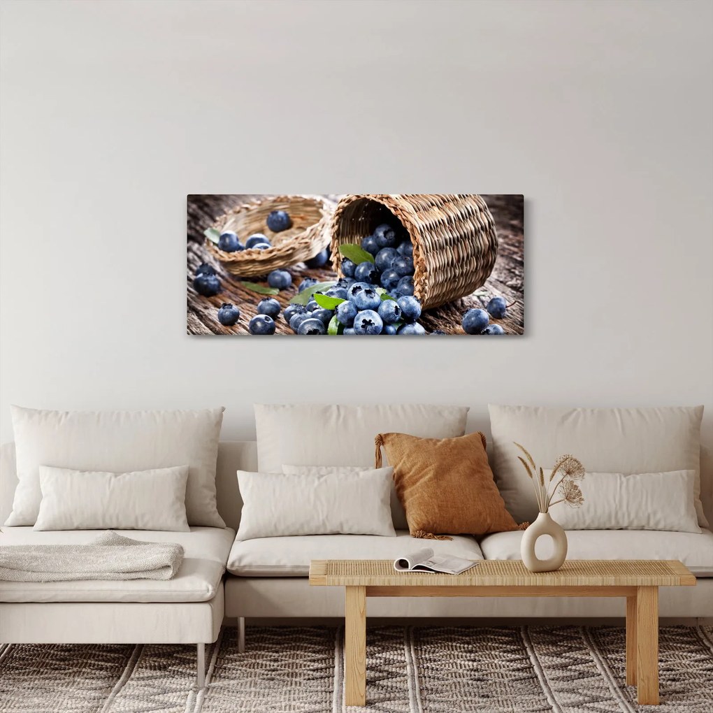 Obraz - Šťavnaté čučoriedky (120x50 cm)