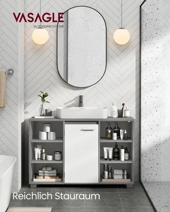 Skrinka pod umývadlo BBK507G01 sivá / biela