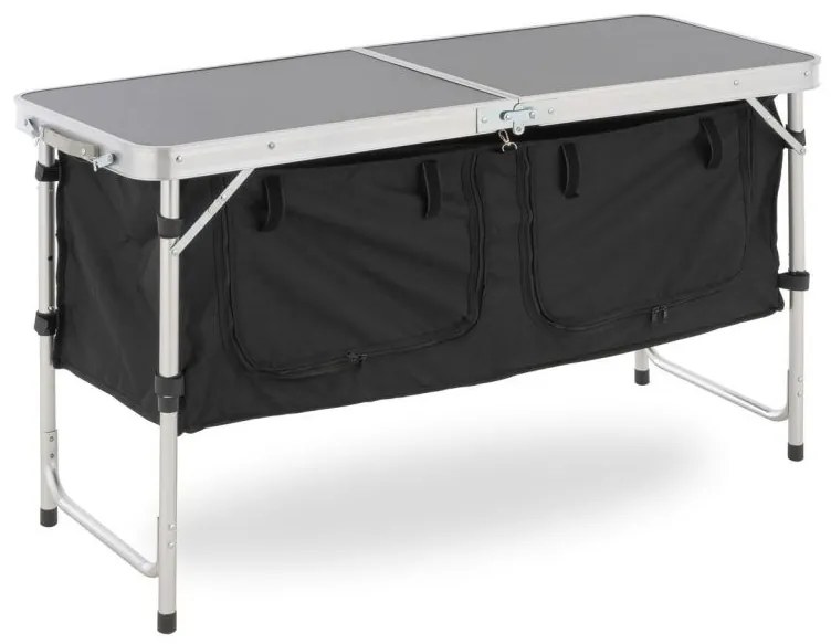 Divero 73139 Multifunkčný skladací kempingový stôl - 2 úložné boxy